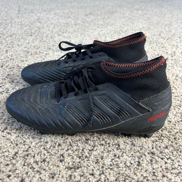 Adidas Predator Men's Soccer Cleats Size 6 Black Red 698007 - Picture 5 of 7